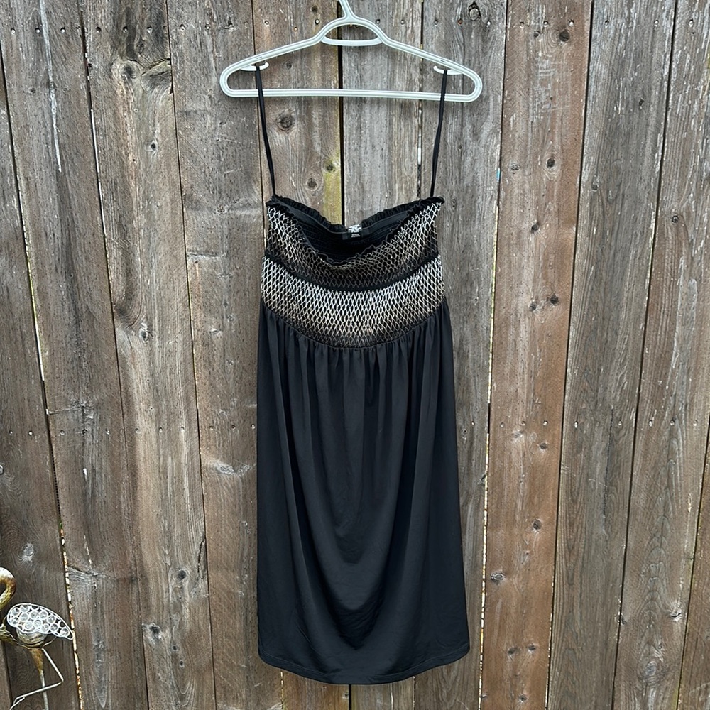 Lane Bryant size 14/16 black & sequins, strapless dress w/ stretch.new with tags